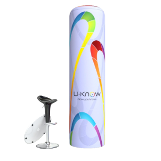 Colonne gonflable publicitaire en toile polyester recyclé - 210g - anti-feu B1 - CAPTAIR 60 EASY L