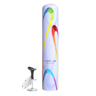 Colonne gonflable personnalisable en toile polyester recyclé - 210g - anti-feu B1 - CAPTAIR 60 EASY XL