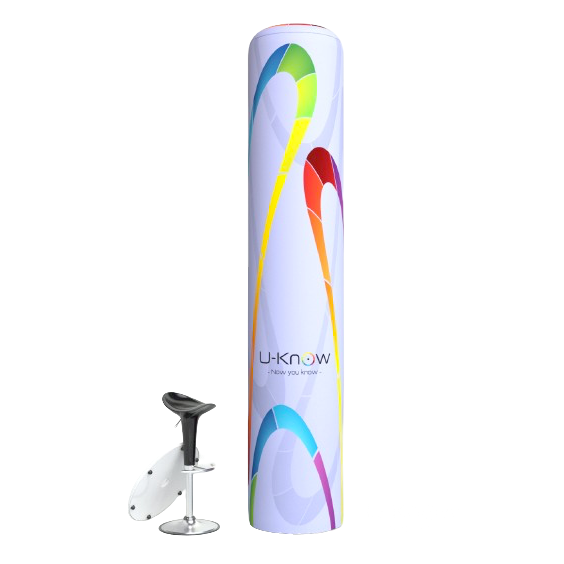 Colonne gonflable promotionnel en toile polyester recyclé – 210g – anti-feu B1 – CAPTAIR 60 EASY XL