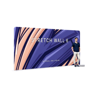 Mur d'image promotionnel en toile polyester recyclé - 210g - anti-feu B1 - STRETCHWALL 6