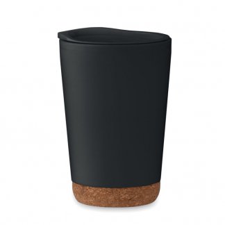 Gobelet publicitaire double paroi avec base en liège - 300ml - CO