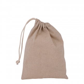Sac pochon personnalisé avec cordelette en coton recyclé - 150g - 15x20 cm - POUCET