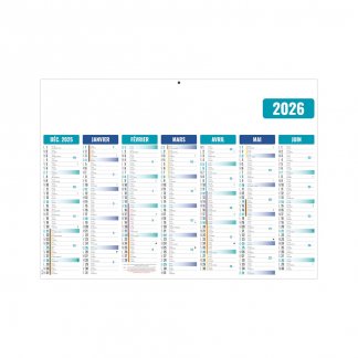 Calendrier standard contrecollé publicitaire - 550 x 345 mm - BANCAIRE ÉCO