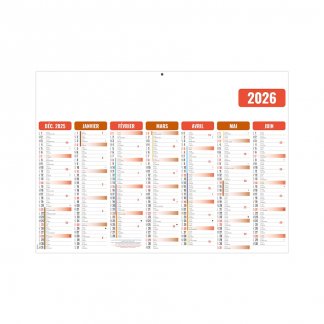 Calendrier standard léger promotionnel - 550 x 345 mm - BANCAIRE ÉCO