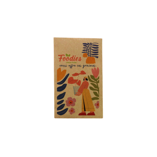Sachet de graines publicitaire en papier kraft - 8,5 x 14 cm - KRAFTGRAINES XL