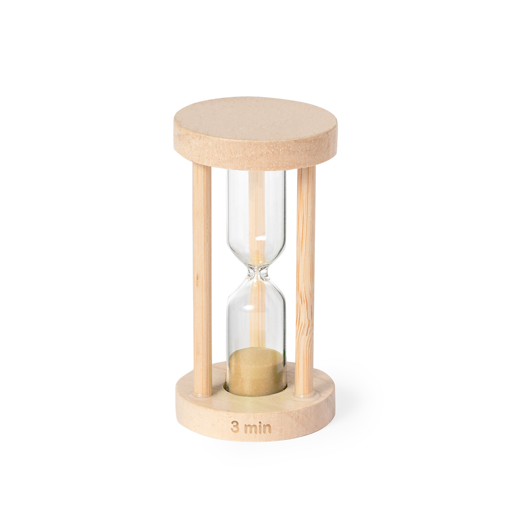 Sablier personnalisé en bois et verre – 3 MIN – TRINKET