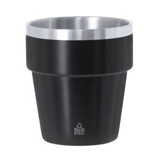 Verre Publicitaire En Inox Recyclé 250ml MAYDEN Noir