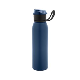Gourde publicitaire LEMIEUX en inox recyclé bleu marine, 670ml, photo du produit seul